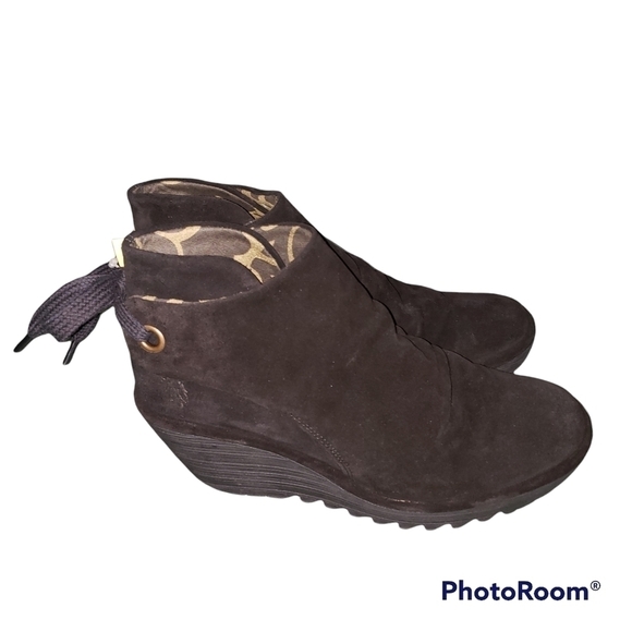 Fly London Yama Lace-Up Leather Ankle Boots Size 39 - Picture 7 of 11